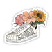 Go Outside Floral Shoe Sticker - DiscoSports