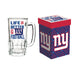 New York Giants Glass Tankard Cup with Gift Box - DiscoSports