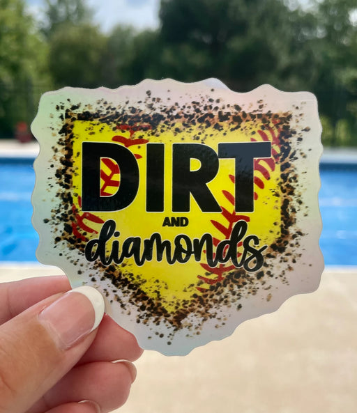 Softball "Dirt And Diamonds" Sticker - DiscoSports