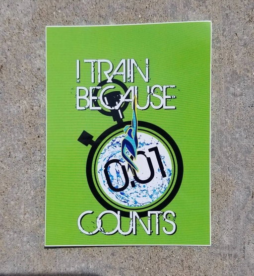 "I Train Because 0.01 Counts" Sticker - DiscoSports