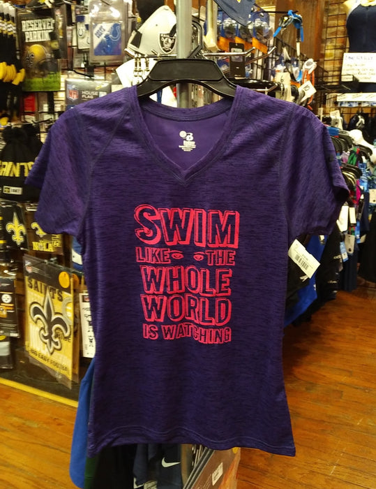Swim Like The Whole World Is Watching V-Neck T-Shirt