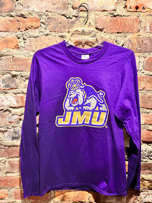 James Madison Dukes Mascot Long Sleeve T-Shirt - DiscoSports