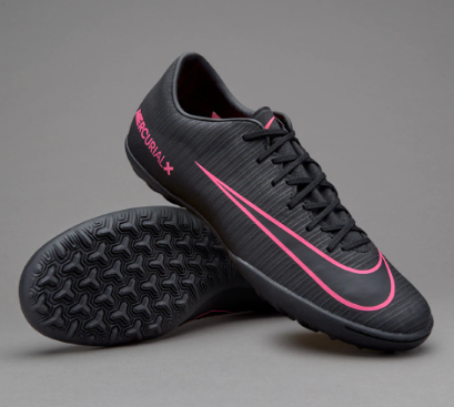Nike MecurialX Victory VI Turf in Black/Pink Blast - DiscoSports