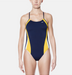 Nike Polyester Color Surge Cut-Out Swimsuit in Varsity Maize - DiscoSports