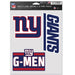 New York Giants Multi Use 3 Pack Fan Decal - DiscoSports
