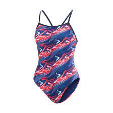 Dolfin Inferno Red White Blue Female Suit
