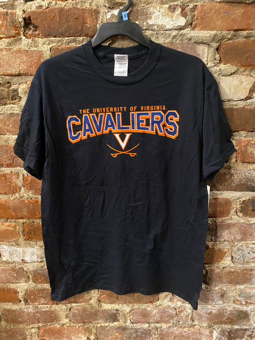 University of Virginia "Cavaliers" Adult Black Tshirt - DiscoSports
