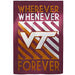 Evergreen Virginia Tech "Wherever, Whenever, Forever" Decorative Flag - DiscoSports